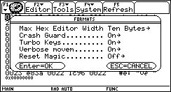 Formats Dialog
